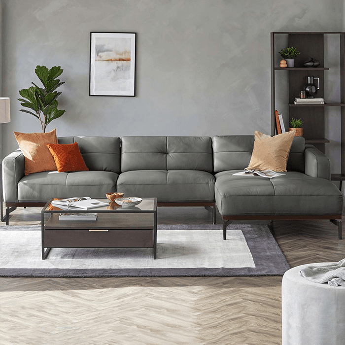 Dura Leather Sectional Sofa